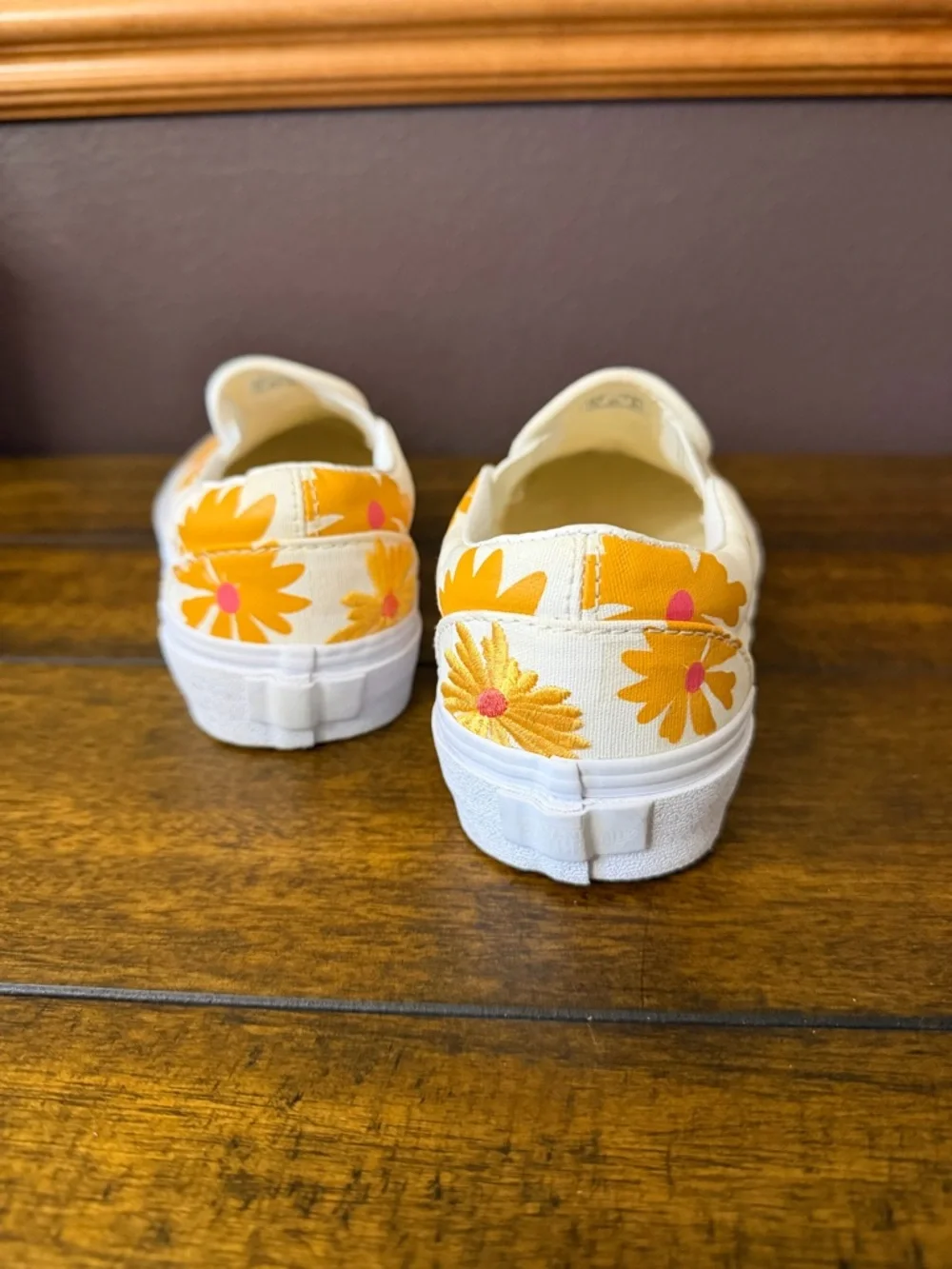 Vans Checkerboard Floral Slip On Shoes - Picture 8 of 9